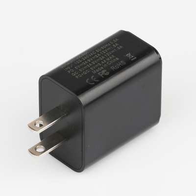 Type adaptateur de remplissage rapide de C 5V 3A USB, double chargeur 18W de mur d'USB